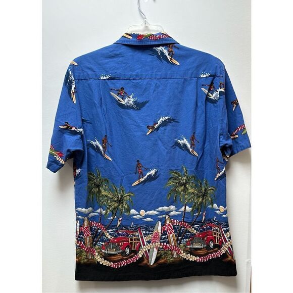 Kole Kole men’s Hawaiian print one pocket button front shirt size Med. #41-1028 - Picture 2 of 4